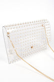 Women Pearl Studs Convertible Envelope Stadium Bag | Zarnesh