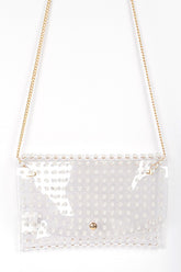 Women Pearl Studs Convertible Envelope Stadium Bag | Zarnesh