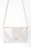 Women Pearl Studs Convertible Envelope Stadium Bag | Zarnesh