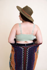 Women Plus Boho Eye Lace Applique Bralette Removeable Bra Pads Zarnesh