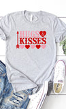 Women Plus Hugs and Kisses Graphic Tee Zarnesh