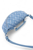 Women Printed Pattern Denim Top Handle Fanny Belt Bag | Zarnesh