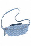 Women Printed Pattern Denim Top Handle Fanny Belt Bag | Zarnesh