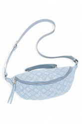Women Printed Pattern Denim Top Handle Fanny Belt Bag | Zarnesh