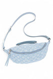 Women Printed Pattern Denim Top Handle Fanny Belt Bag | Zarnesh