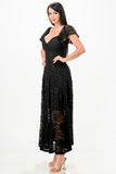 Women Regular Butterfly Sleeve Lace Maxi Dress | Zarnesh
