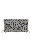 Women Rhinestone Animal Print Convertible Clutch | Zarnesh