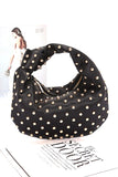 Women Roomy Studded Top Knotted Handle Soft Clutch Bag Zarnesh