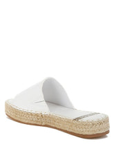 Women Scalar Genuine Leather Espadrille Flatforms Sandal Zarnesh
