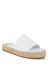 Women Scalar Genuine Leather Espadrille Flatforms Sandal Zarnesh