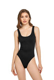 Women Seamless Sleeveless Scoop Neckline Ribbed Bodysuit Zarnesh