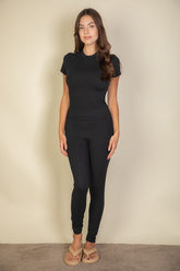 Women Short Sleeve Slim Fit Round Neck Waist Length T-Shirt | Zarnesh