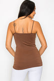 Women Spaghetti Straps Pull On Longline Seamless Cami Tank Top Zarnesh