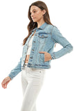 Women Spandex Ladies Casual Denim Jacket | Zarnesh