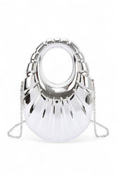 Women Top Handle Molded Acrylic Shoulder Chain Box Clutch Zarnesh