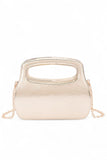 Women Top Handle Molded Metallic Compact Size Clutch Swing Bag Zarnesh