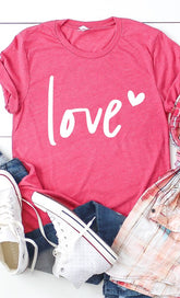 Women Valentines Day Love Graphic Tee Shirt Zarnesh