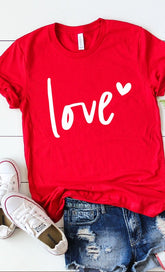 Women Valentines Day Love Graphic Tee Shirt Zarnesh