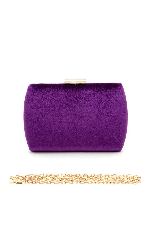 Women Velvet Box Clutch Zarnesh