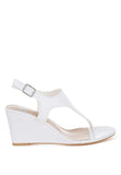 Women Wami Real Leather Thong Toe Pin Buckle Wedge Heel Sandal Zarnesh