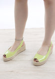 Women Yarael Croco Peep Toe Plush Cushion Insole Wedges Zarnesh