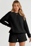 Women’s Adalyn Textured Long Sleeve Top and Drawstring | Zarnesh