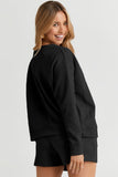 Women’s Adalyn Textured Long Sleeve Top and Drawstring | Zarnesh