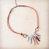 Women’s Aqua Terra Stone Leather Cord Necklace | Zarnesh