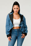 Women’s Athina Denim Blazer Ruched Jacket | Zarnesh