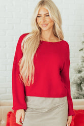 Women’s Backless Bow Tie Bubble Sleeve Sweater | Zarnesh