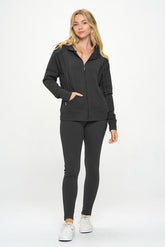 Women's Basic Fall Casual Active Hoodie Set | Zarnesh