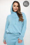 Women’s Plus Half-Zip Thumb Holes Pocket Hoodie | Zarnesh