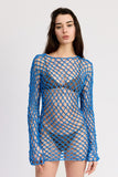 Women’s Bold Crochet Mini Dress with Open Back | Zarnesh