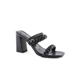 Women's Arnie Braided Block Heeled Slider Sandals | Zarnesh