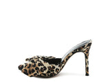 Women's Leopard Print High Heels with Bow Pump | Zarnesh