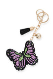 Women’s Butterfly Rhinestone Pillow Key Chain | Zarnesh