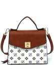 Women’s CM Monogram Printed Satchel Flap Satchel Handbag | Zarnesh