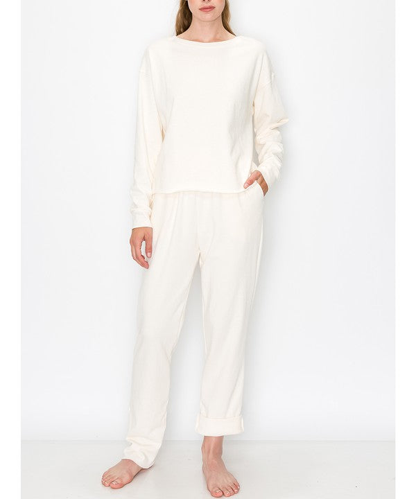 Women’s Casual 2-Piece Loungewear Terry Set | Zarnesh