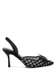 Women’s Checkered Freya Mesh Pointy Stiletto Heels | Zarnesh