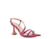 Women's Cherry Tart Snake Print Spool Heel Sandals | Zarnesh