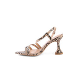 Women's Cherry Tart Snake Print Spool Heel Sandals | Zarnesh