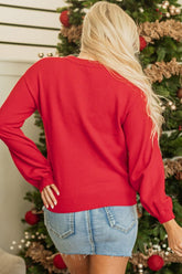 Women’s Christmas Beaded Merry Pearl Pullover Sweater | Zarnesh