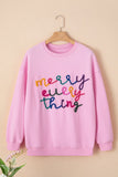Women’s Christmas Drop shoulder Merry Everything Tinsel Sweatshirt | Zarnesh