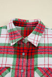 Women’s Christmas Flannel Plaid Button-Up Shacket | Zarnesh