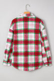 Women’s Christmas Flannel Plaid Button-Up Shacket | Zarnesh