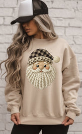 Women’s Christmas Santa Graphic Crochet Graphic Sweatshirt | Zarnesh
