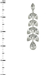 Women's Crystal Leaf Drop Earrings | Zarnesh