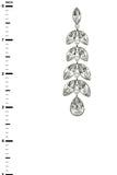 Women's Crystal Leaf Drop Earrings | Zarnesh