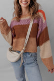 Women’s ColorBlock Chunky Striped Drop Shoulder Sweater | Zarnesh