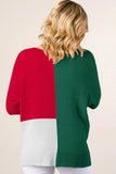 Women’s ColorBlock Knit Pullover V-Neck Sweater | Zarnesh